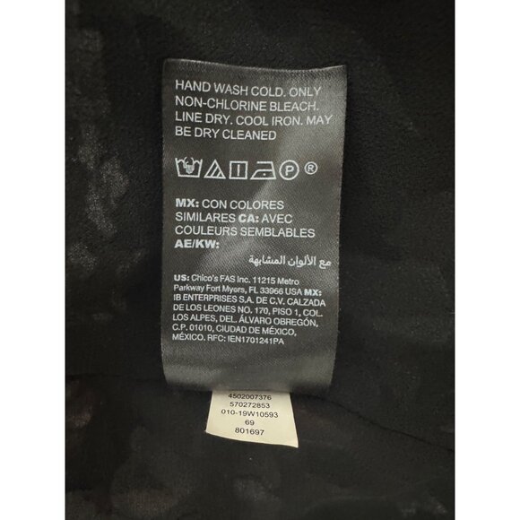 White House Black Market Off-The-Shoulder Floral Burnout Silk Blouse Top Size S - Picture 11 of 12